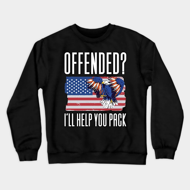 Conservative US Flag Politics Crewneck Sweatshirt by Aajos